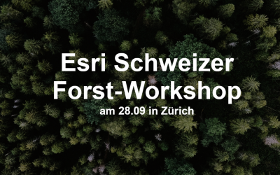 Wir sind auf dem Esri Schweizer Forst Workshop am 28.09 in Zürich